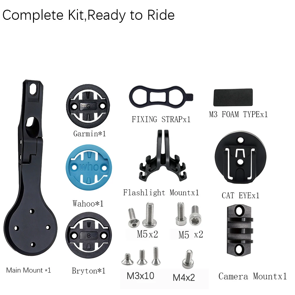 Bike Computer Mount for Garmin Wahoo Bryton, Lightweight Aluminum Alloy with Action Camera Adapter for Night Riding Safety
Bike Computer Mount for Garmin Wahoo Bryton, Lightweight Aluminum Alloy with Action Camera Adapter for Night Riding Safety