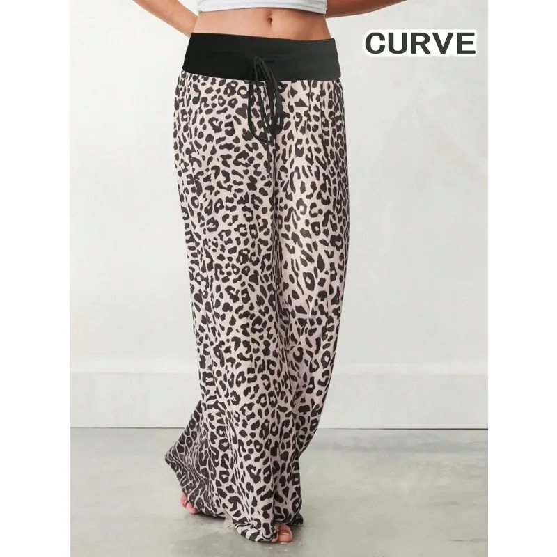 Плюс размер 1XL-5XL, новые летние модные женские брюки с эластичной резинкой на талии и высокой талией, мешковатые широкие брюки с леопардовым принтом на шнурке
Плюс размер 1XL-5XL, новые летние модные женские брюки с эластичной резинкой на талии и высокой талией, мешковатые широкие брюки с леопардовым принтом на шнурке