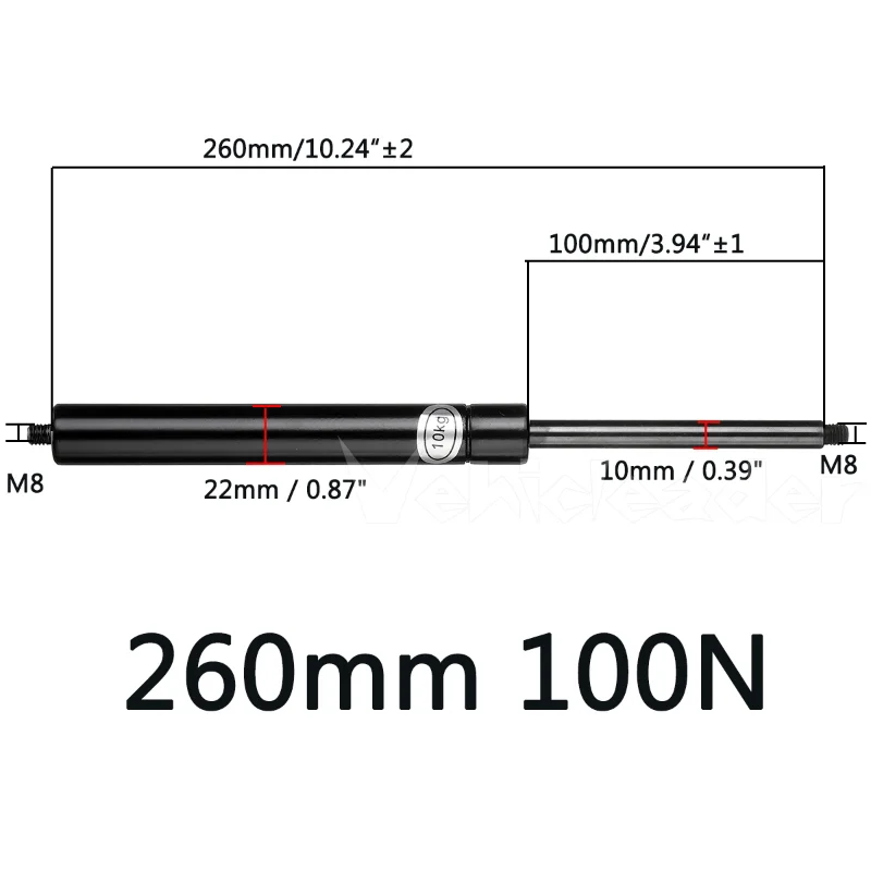 1pc Universal 260-560mm Gas Strut Bars Gas Spring Hood Support Rod Shock Lift for RV Bed Window Bus Caravans 100N
1pc Universal 260-560mm Gas Strut Bars Gas Spring Hood Support Rod Shock Lift for RV Bed Window Bus Caravans 100N