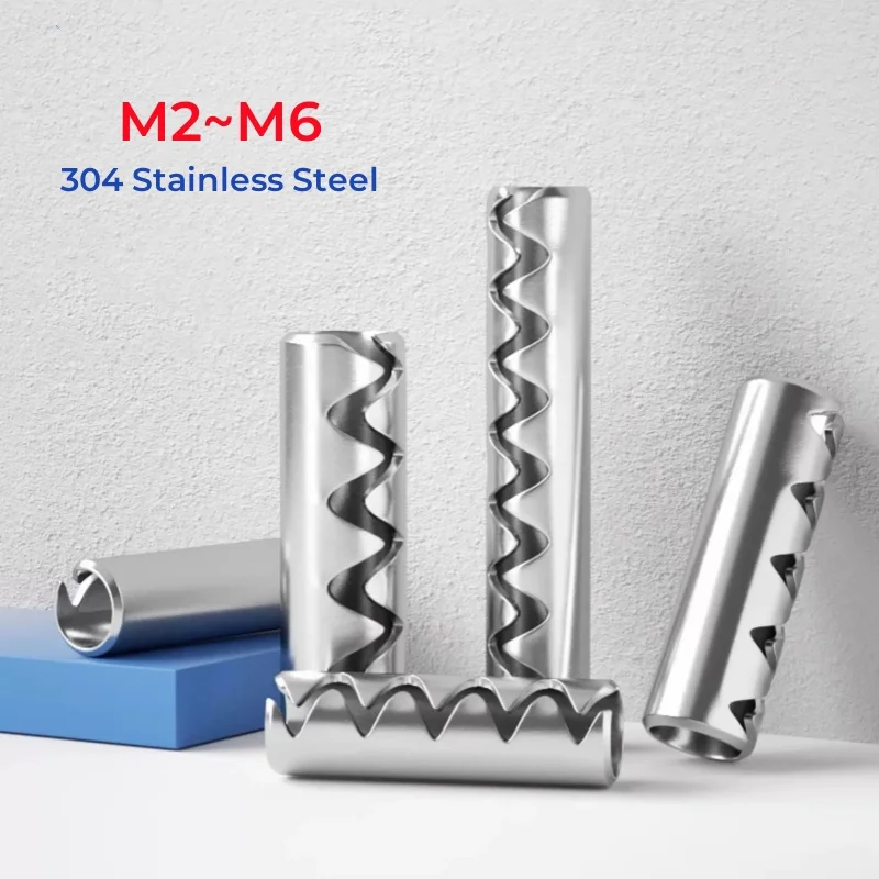 304 Stainless Steel Toothed Open Elastic Pin M2 M2.5 M3 M4 M5 M6 Toothed Cylindrical Pin Door Pins
304 Stainless Steel Toothed Open Elastic Pin M2 M2.5 M3 M4 M5 M6 Toothed Cylindrical Pin Door Pins