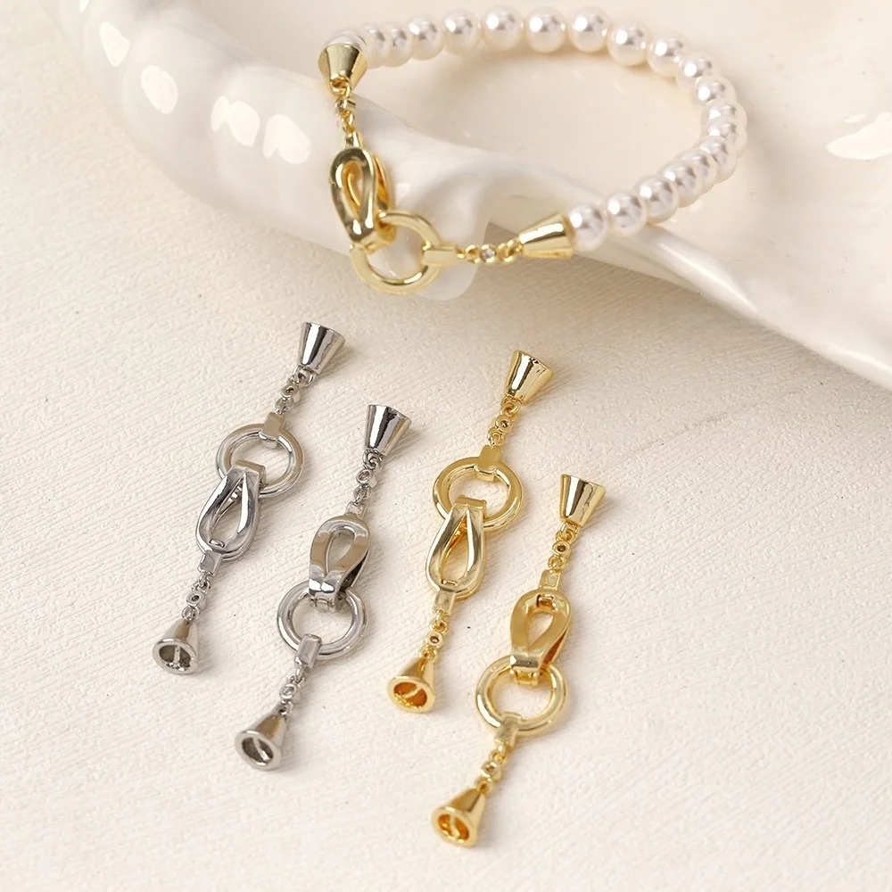 1 Piece Copper-plated Gold-plated Micro-inlaid Zircon Finishing Buckle Handmade Diy Beaded Bracelet Necklace Jewelry Accessories
1 Piece Copper-plated Gold-plated Micro-inlaid Zircon Finishing Buckle Handmade Diy Beaded Bracelet Necklace Jewelry Accessories