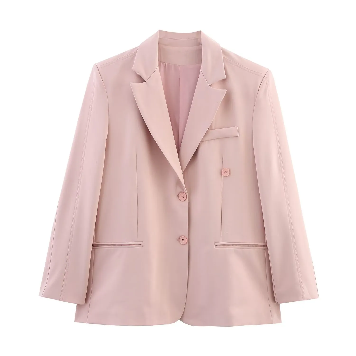 Women's clothing 2025 spring new style European and American style fashionable solid color loose long-sleeved blazer
Women's clothing 2025 spring new style European and American style fashionable solid color loose long-sleeved blazer