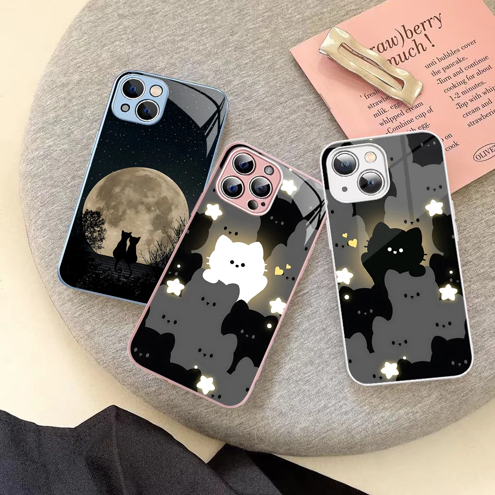 New Little Black Cat Cute Couple I LOVE YOU Phone Case Tempered Glass For Iphone 14 13 12 11 Pro Mini XS MAX 14Plus X XS XR
New Little Black Cat Cute Couple I LOVE YOU Phone Case Tempered Glass For Iphone 14 13 12 11 Pro Mini XS MAX 14Plus X XS XR