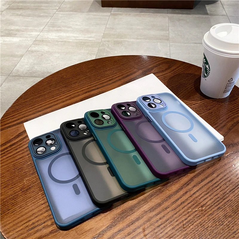 For iPhone 16 Pro Max Luxury Magsafe Magnetic Soft Frame Matte Phone Case For iPhone 11 12 13 14 15 Plus Lens Protective Cover
For iPhone 16 Pro Max Luxury Magsafe Magnetic Soft Frame Matte Phone Case For iPhone 11 12 13 14 15 Plus Lens Protective Cover