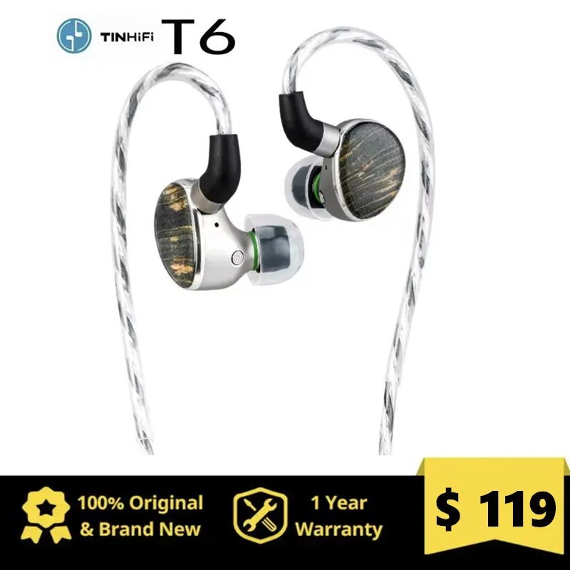 TINHIFI T6 HiFi in-Ear Monitor Earphones 1DD + 1 Planar Hybrid Flagship Wired IEMs Equipped 3.5,4.4MM/TYPE-C with 6 Catheters
TINHIFI T6 HiFi in-Ear Monitor Earphones 1DD + 1 Planar Hybrid Flagship Wired IEMs Equipped 3.5,4.4MM/TYPE-C with 6 Catheters