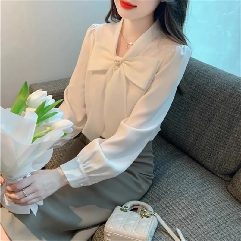 Butterfly Long Sleeved Sweet Chiffon Shirt Thin Casual Solid Color Shirt Apricot Blouses Women Tops White Shirts Treetwear
Butterfly Long Sleeved Sweet Chiffon Shirt Thin Casual Solid Color Shirt Apricot Blouses Women Tops White Shirts Treetwear