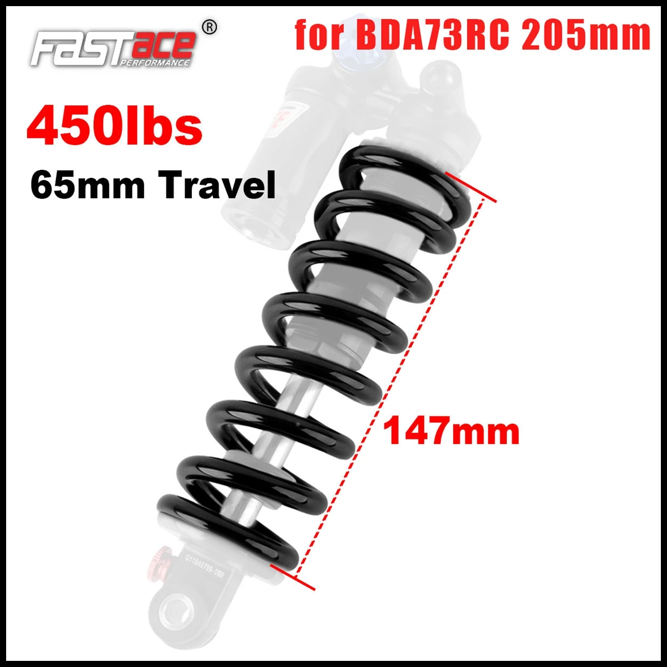 Fastace MTB Suspension Shock Absorber Spring 205mm 450lbs for BDA73RC 205mm Shock Bicycle Replacement Part
Fastace MTB Suspension Shock Absorber Spring 205mm 450lbs for BDA73RC 205mm Shock Bicycle Replacement Part