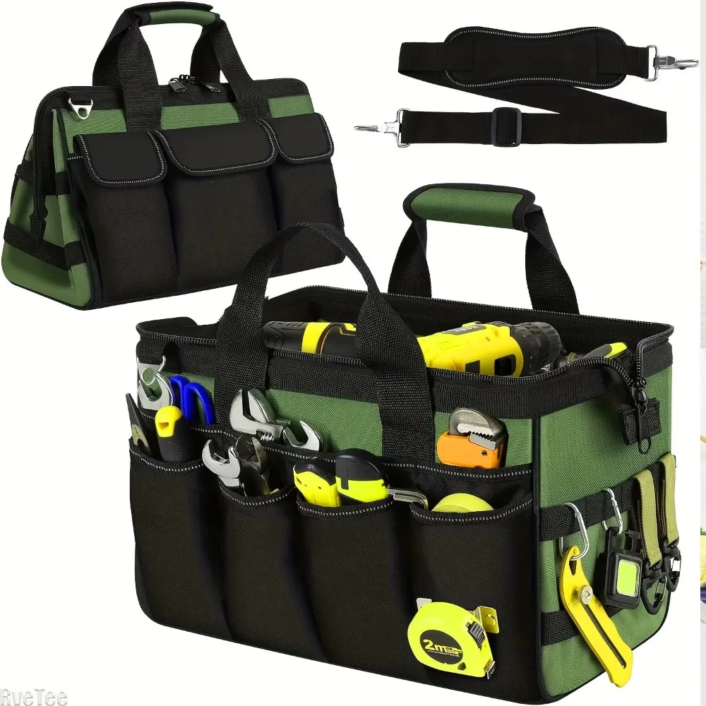 Heavy Duty Tool Bag 15-Inch 16-Pocket Organizer Shoulder Strap for Electrician Tools Man Gift Storage with Adjustable
Heavy Duty Tool Bag 15-Inch 16-Pocket Organizer Shoulder Strap for Electrician Tools Man Gift Storage with Adjustable