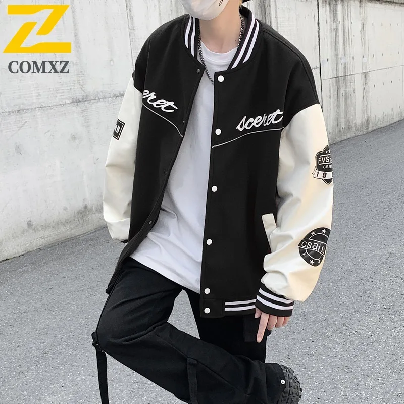COMXZ Men Stand Collar Baseball Windbreaker Autumn Leather Letter Patchwork Vintage Bomber Loose Fit Streetwear Sports Outerwear
COMXZ Men Stand Collar Baseball Windbreaker Autumn Leather Letter Patchwork Vintage Bomber Loose Fit Streetwear Sports Outerwear