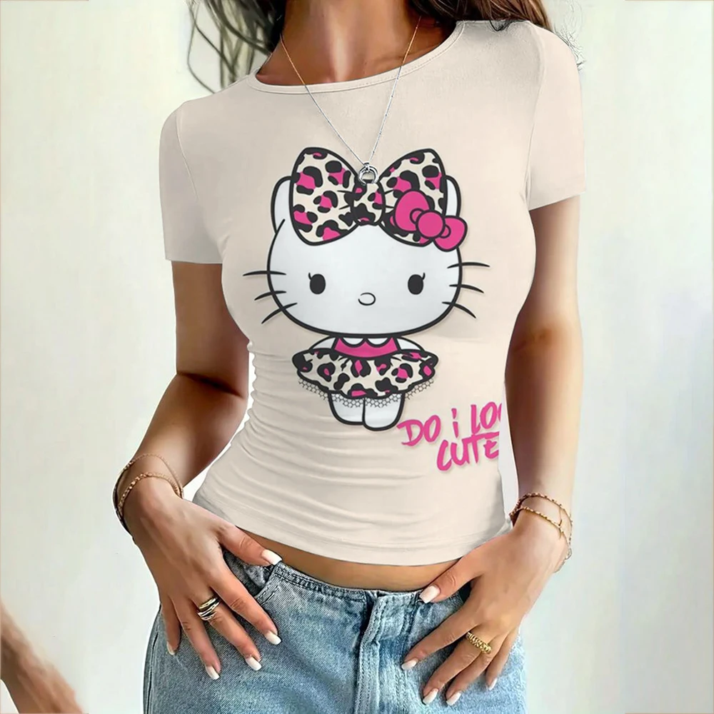 Летняя женская футболка с 3D модным принтом «Hello Kitty» в стиле Харадзюку, тонкая футболка для девочек, новый розовый топ с короткими рукавами и круглым вырезом
Летняя женская футболка с 3D модным принтом «Hello Kitty» в стиле Харадзюку, тонкая футболка для девочек, новый розовый топ с короткими рукавами и круглым вырезом