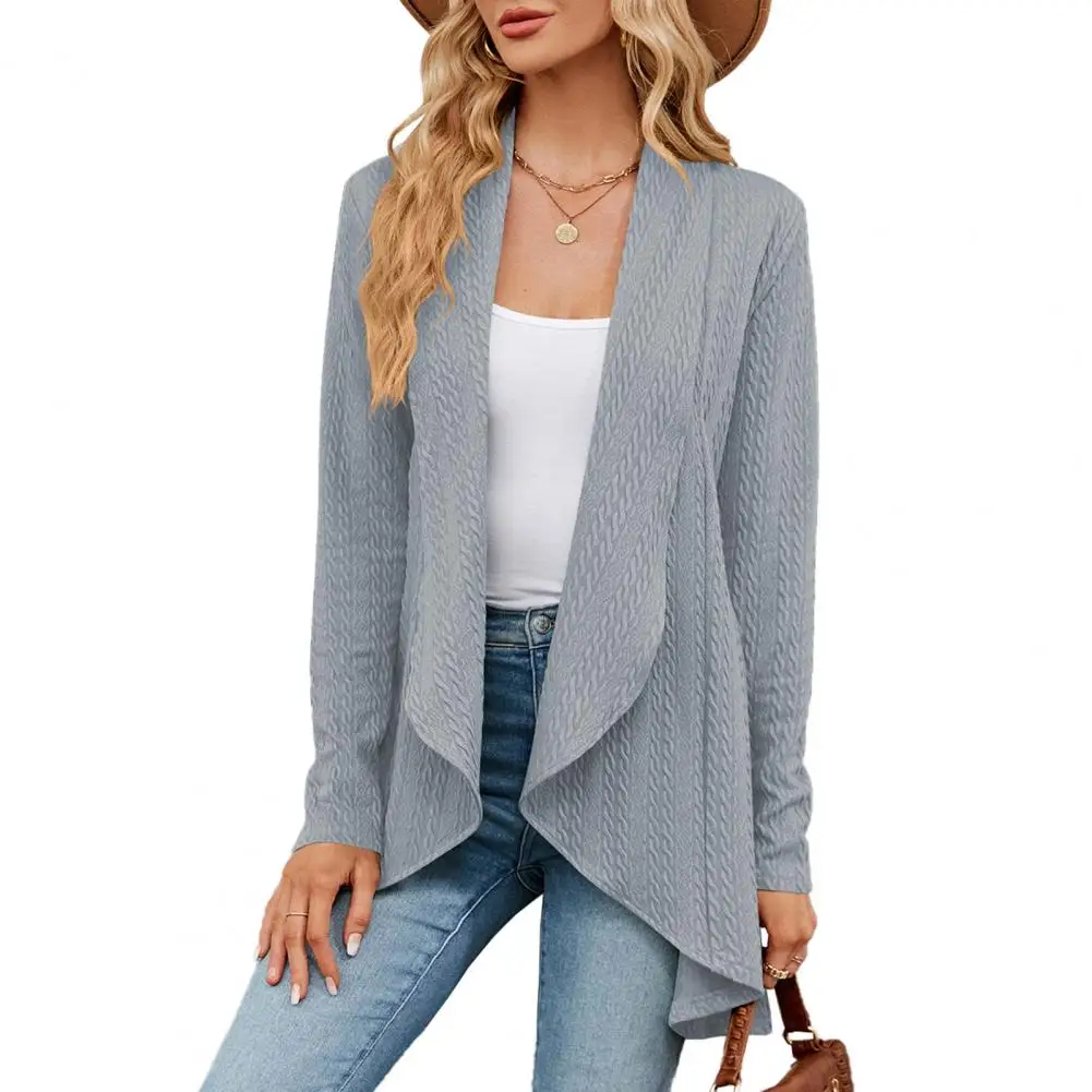 Cardigan Loose Irregular Open Stitch Lapel Knitted Soft Long Sleeve Striped Elastic Mid Length Cardigan Sweater Knitwear
Cardigan Loose Irregular Open Stitch Lapel Knitted Soft Long Sleeve Striped Elastic Mid Length Cardigan Sweater Knitwear