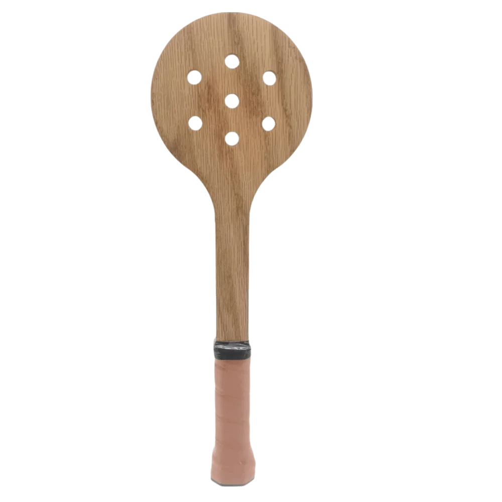 Wood Wooden Tennis Racket Perforated Head Lightweight Padel Training Paddle Compact Size Handheld Training Racket
Wood Wooden Tennis Racket Perforated Head Lightweight Padel Training Paddle Compact Size Handheld Training Racket