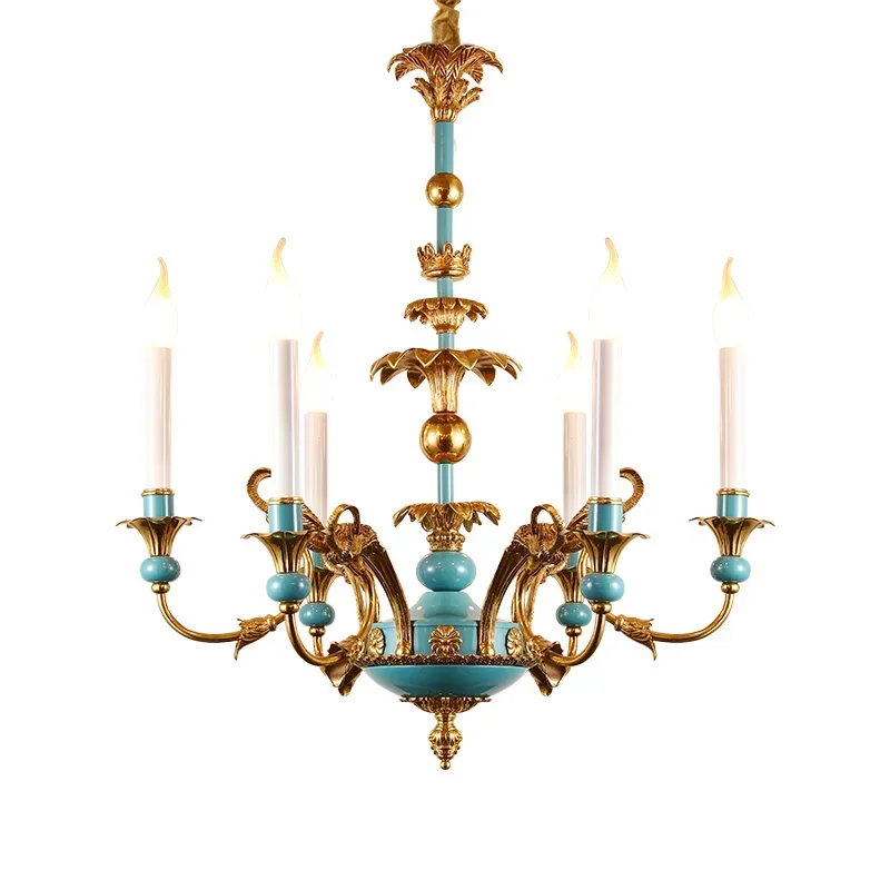 French pendant lamp hotel creative living room dining room all copper LED pendant lamp
French pendant lamp hotel creative living room dining room all copper LED pendant lamp