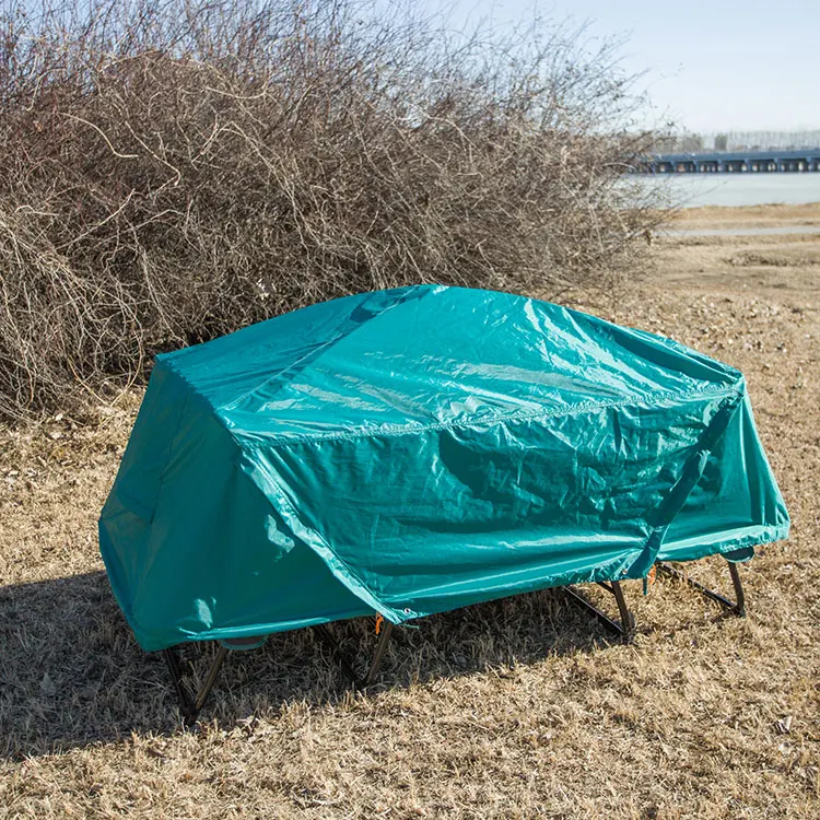 Индивидуальная двухместная палатка-раскладушка для кемпинга на открытом воздухе, приподнятая от земли
Индивидуальная двухместная палатка-раскладушка для кемпинга на открытом воздухе, приподнятая от земли