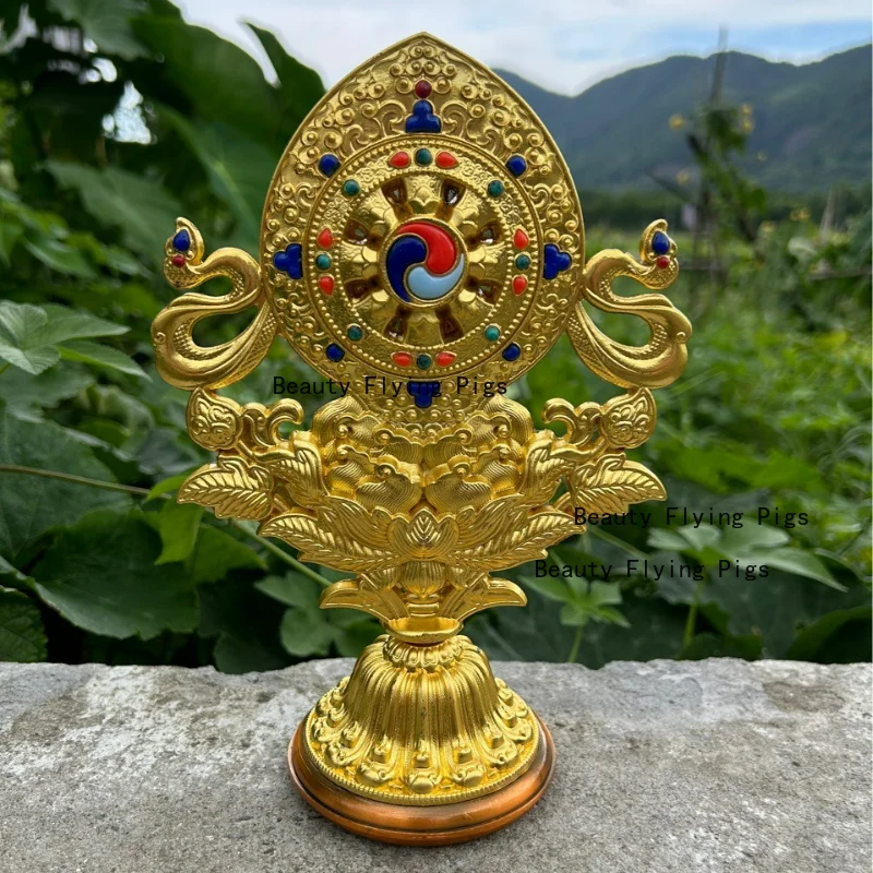 H22CM Metal Tantric Falun Treasure Combination Statue Retro Feng Shui Auspicious Ornament Temple 
H22CM Metal Tantric Falun Treasure Combination Statue Retro Feng Shui Auspicious Ornament Temple