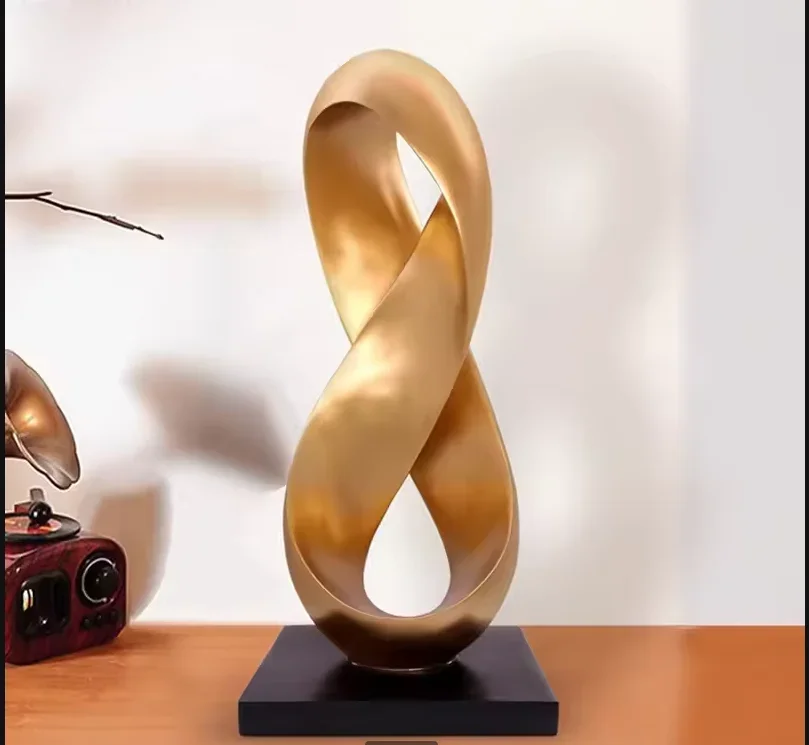 Creative Golden Ribbon Statue Ornaments Desk Decoration Abstract Crafts Minimalist Twist Knot Sculpture Room Aesthetic Decor
Creative Golden Ribbon Statue Ornaments Desk Decoration Abstract Crafts Minimalist Twist Knot Sculpture Room Aesthetic Decor