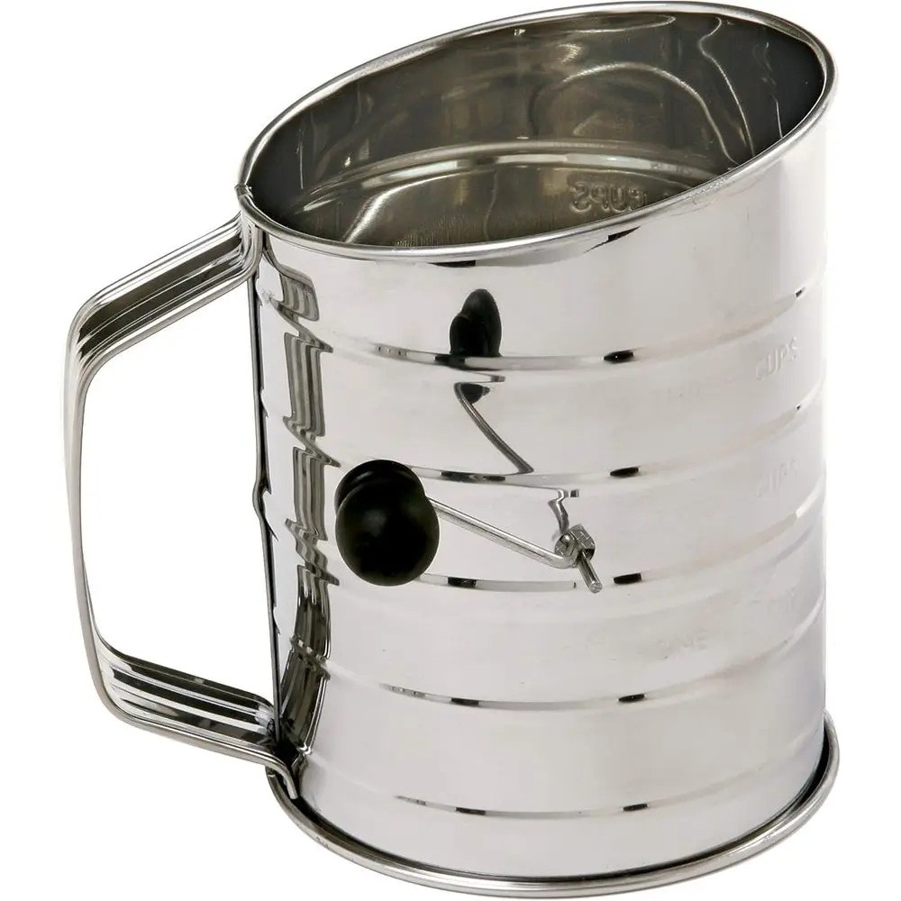 3-Cup Stainless Steel Manual Flour Sifter with Wire Agitator
3-Cup Stainless Steel Manual Flour Sifter with Wire Agitator