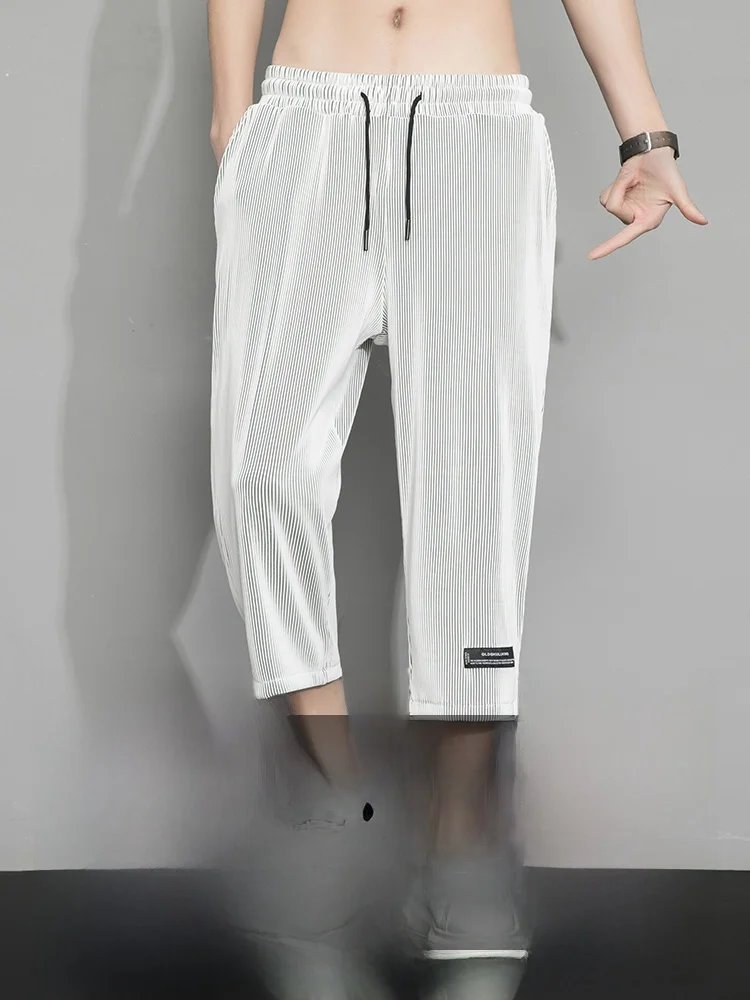 Ice Silk Seven-Foot Men's Summer Thin Sports Casual orts Qui Dry Six-Foot Beach Pants Loose Mid-Length Casual Pants
Ice Silk Seven-Foot Men's Summer Thin Sports Casual orts Qui Dry Six-Foot Beach Pants Loose Mid-Length Casual Pants