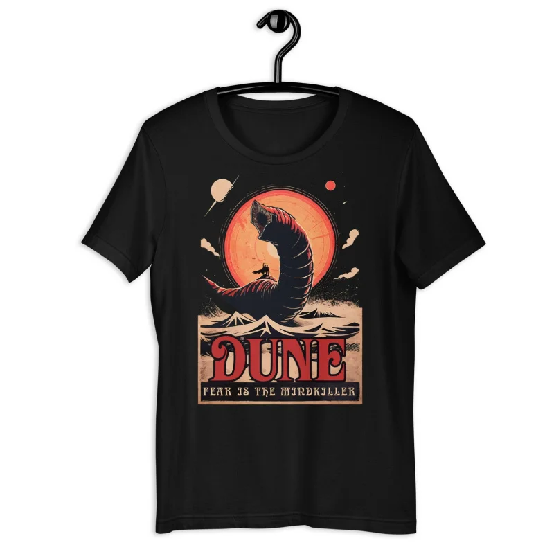 Fear is the Mind-Killer Arrakis Vintage Sci fi Gift T shirt for man Large size Tops Retro Dune 1201 Graphic Print Clothes
Fear is the Mind-Killer Arrakis Vintage Sci fi Gift T shirt for man Large size Tops Retro Dune 1201 Graphic Print Clothes
