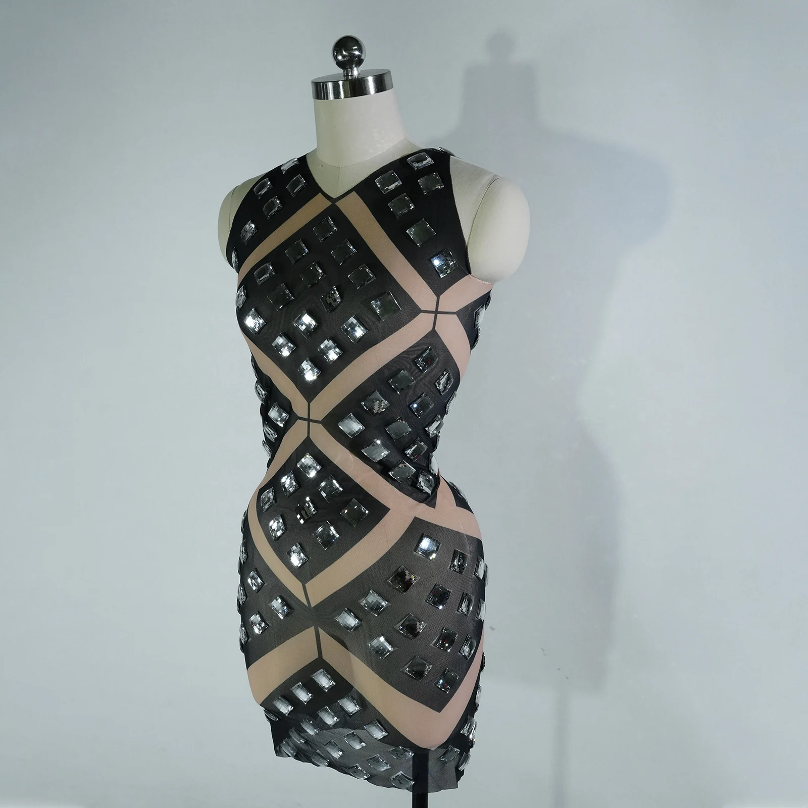 womens dress Square water diamond glitter mesh see through dress sexy nightclub bar dj wear drag queen costumes Celebrate show
womens dress Square water diamond glitter mesh see through dress sexy nightclub bar dj wear drag queen costumes Celebrate show