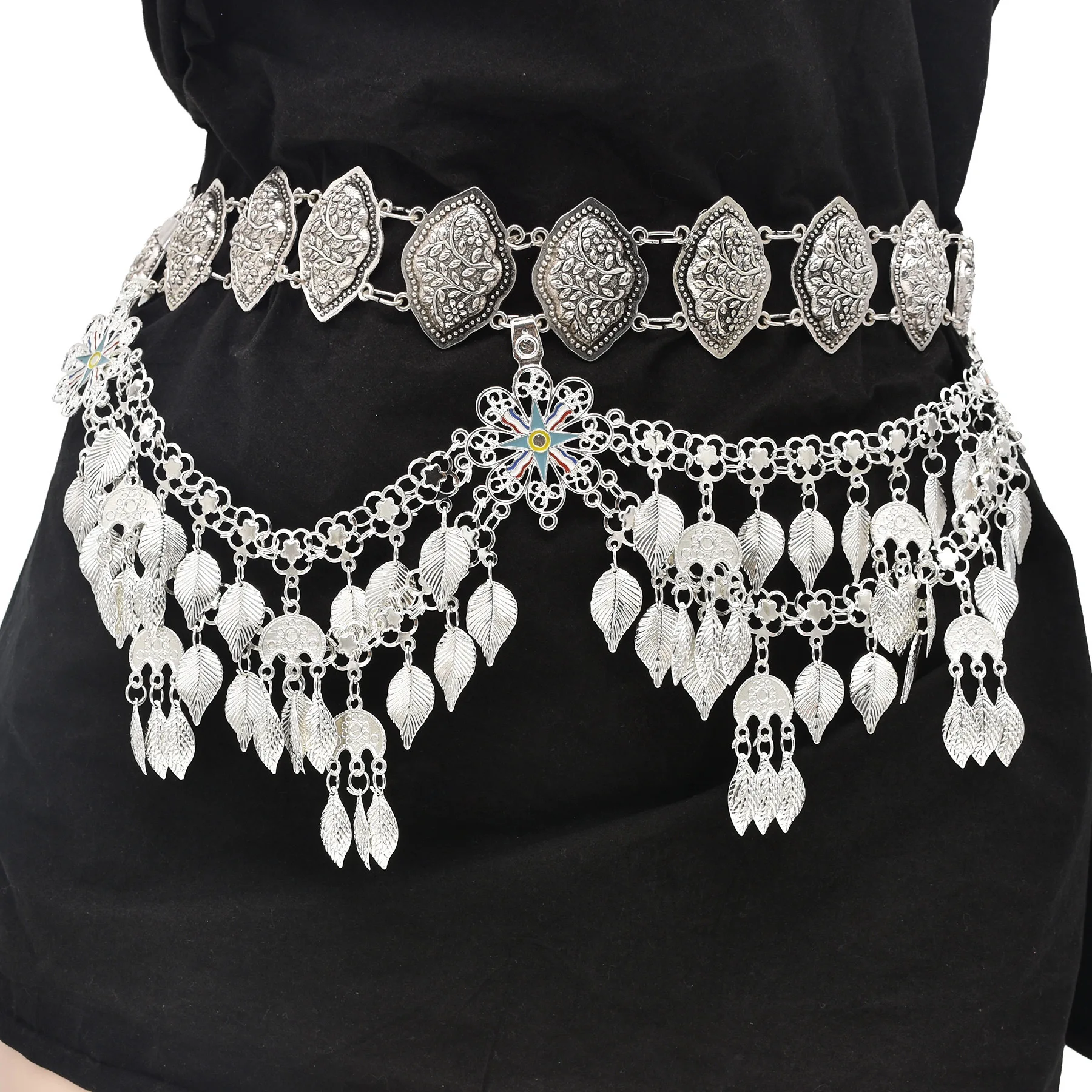 Ethnic Style Leaves Women Hairwear Waist Chain Accessory Vintage Bohemia Tassels Pendant Metal Female Carved Hollow Head Jewelry
Ethnic Style Leaves Women Hairwear Waist Chain Accessory Vintage Bohemia Tassels Pendant Metal Female Carved Hollow Head Jewelry