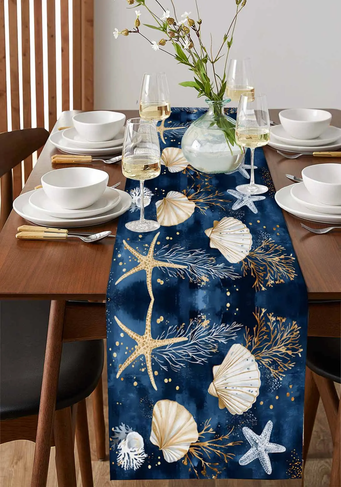 Marine Creature Shell Starfish Table Runner Wedding Party Champagne Dining Room Restaurant Home Tablecloth Runners
Marine Creature Shell Starfish Table Runner Wedding Party Champagne Dining Room Restaurant Home Tablecloth Runners