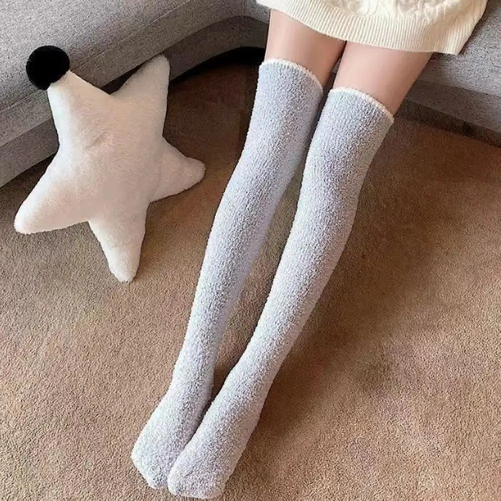 Women Winter Socks Thickened Coral Fleece Knee Length Long-tube High Elasticity Wrapping Anti-slip Floor Socks Warmth Sleeping S
Women Winter Socks Thickened Coral Fleece Knee Length Long-tube High Elasticity Wrapping Anti-slip Floor Socks Warmth Sleeping S