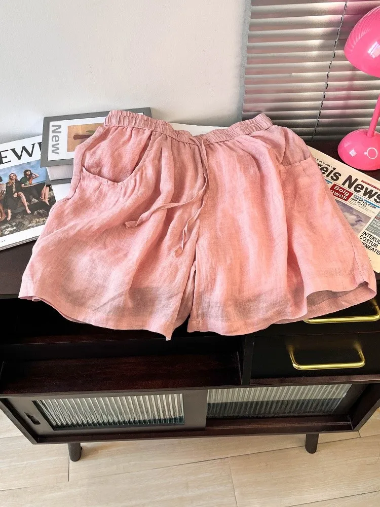 High Waist Wide Leg Cotton Linen Short Pants Women's Summer Thin Style Casual A-Line Skirt Hot Weather Double Layered
High Waist Wide Leg Cotton Linen Short Pants Women's Summer Thin Style Casual A-Line Skirt Hot Weather Double Layered