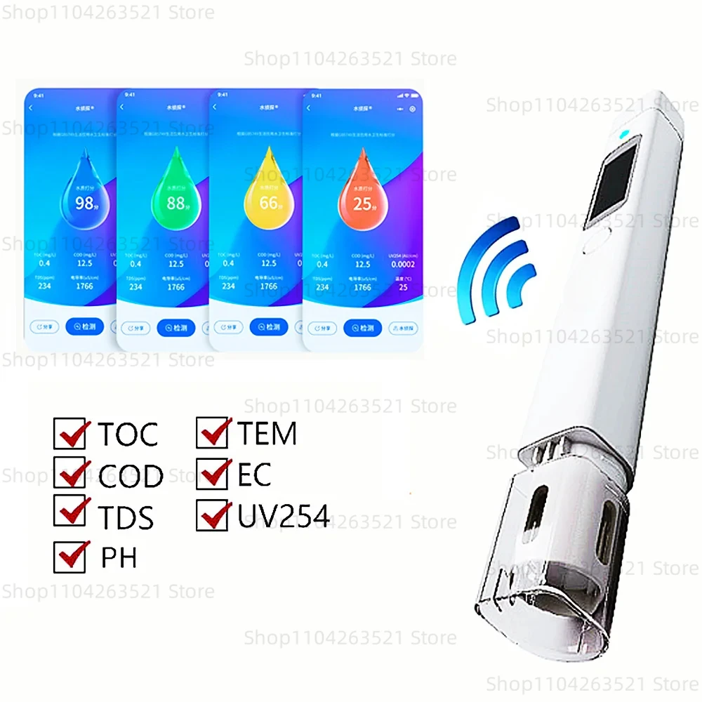 Многоспектральный детектор качества воды, ручка EC/TOC/COD/TDS/TEM/UV, Bluetooth тестер питьевой воды, анализатор качества воды в аквариуме
Многоспектральный детектор качества воды, ручка EC/TOC/COD/TDS/TEM/UV, Bluetooth тестер питьевой воды, анализатор качества воды в аквариуме