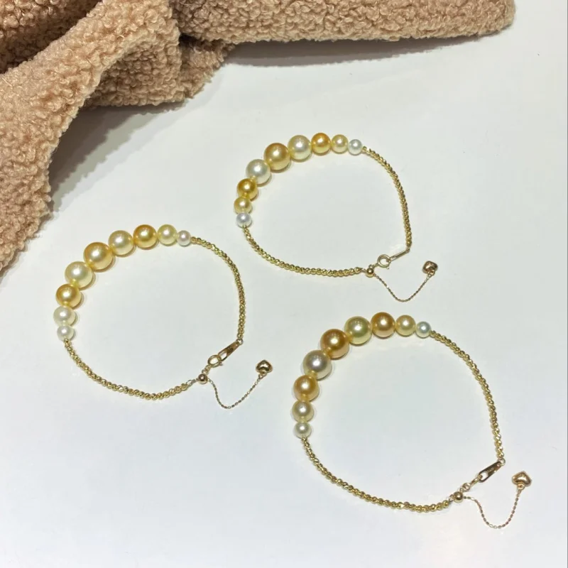 Браслет 18 карат 5-10 мм Akoya Jung Gold Pearl, маленький шарик, цепочка с вытягивающим хвостом
Браслет 18 карат 5-10 мм Akoya Jung Gold Pearl, маленький шарик, цепочка с вытягивающим хвостом
