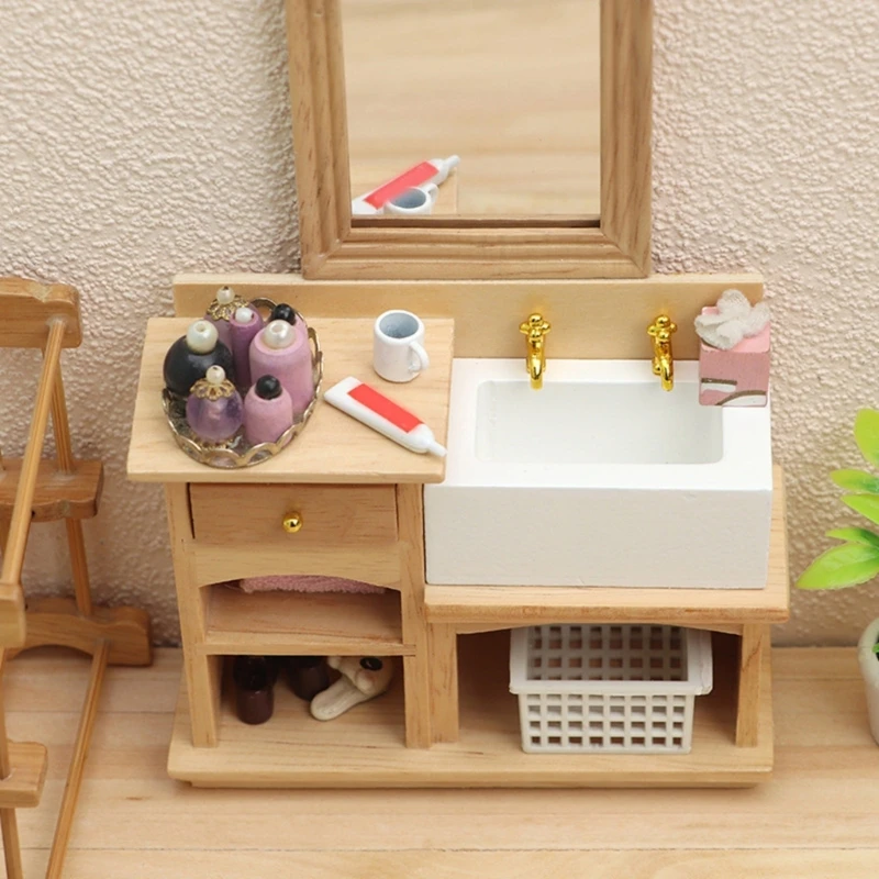 Realistic Miniature Sink Model 1/12 Doll House Bathroom Scene Arrangement Furniture For Collectors Craft Project Display A2UB
Realistic Miniature Sink Model 1/12 Doll House Bathroom Scene Arrangement Furniture For Collectors Craft Project Display A2UB