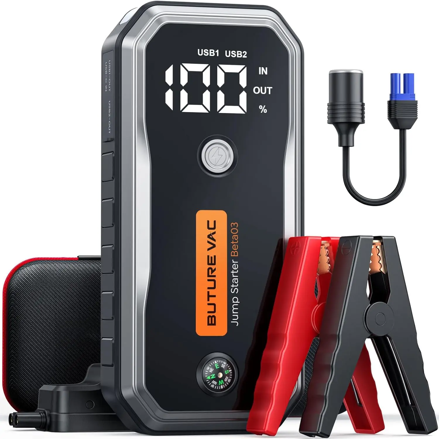7000A Peak Car Jump Starter 12V, 5000A CCA, Portable Battery Pack for Gas & Diesel Cars
7000A Peak Car Jump Starter 12V, 5000A CCA, Portable Battery Pack for Gas & Diesel Cars