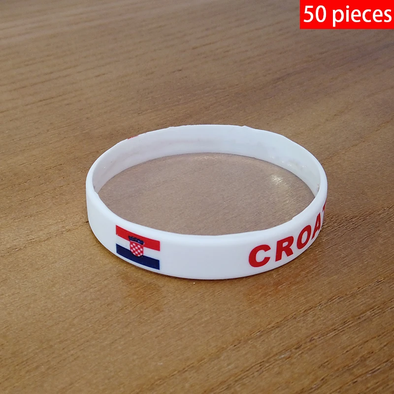 Wholesale Customized 50pcs Croatia National Flag Wristband Sport Silicone Bracelet Rubber Band Commemorative Fashion Accessory
Wholesale Customized 50pcs Croatia National Flag Wristband Sport Silicone Bracelet Rubber Band Commemorative Fashion Accessory