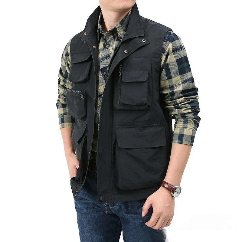 New Summer Men Multi-pockets Fishing Vests Coats Outdoor Waterproof Sleeveless Jackets Men Breathable Quick-drying Waistcoats 5X
New Summer Men Multi-pockets Fishing Vests Coats Outdoor Waterproof Sleeveless Jackets Men Breathable Quick-drying Waistcoats 5X