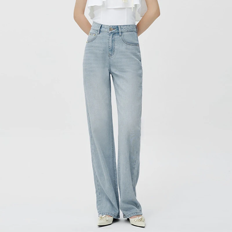 Women's Straight Leg Jeans Loose Jeans 2025 Spring And Summer New High-Waisted Wide-Leg Floor Pants Fashion Washed Denim Pants
Women's Straight Leg Jeans Loose Jeans 2025 Spring And Summer New High-Waisted Wide-Leg Floor Pants Fashion Washed Denim Pants