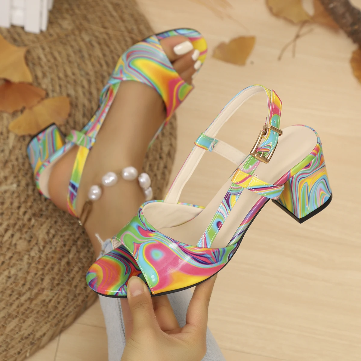 Summer Women Sandals Outdoor Mixed Colors Designer Shoes for Women Fashion Chunky Heels Shoes Large Size Elegant Sandals Women
Summer Women Sandals Outdoor Mixed Colors Designer Shoes for Women Fashion Chunky Heels Shoes Large Size Elegant Sandals Women