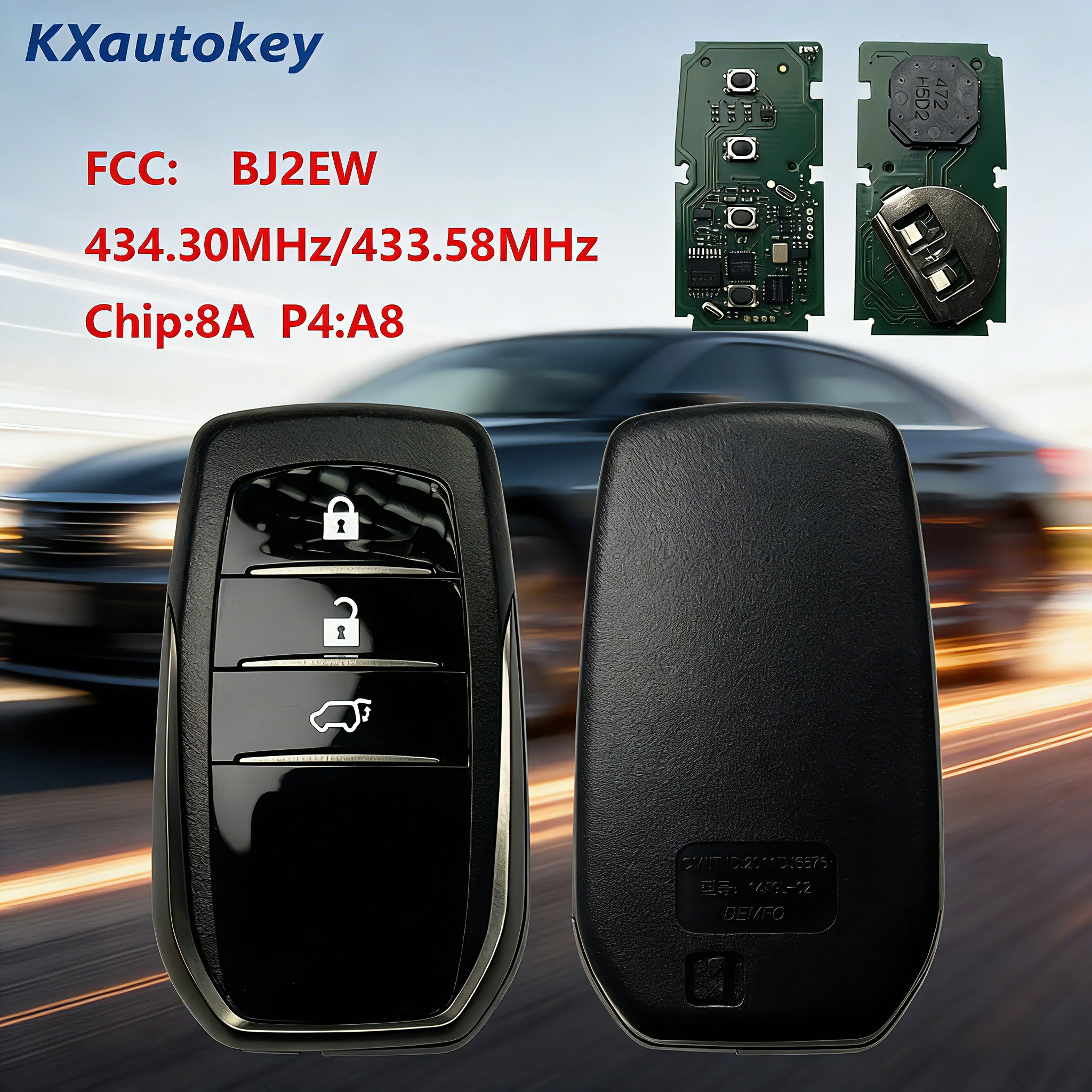 KXK007040 For Toyota Land Cruiser 2016-2017 FCCID-BJ2EW Chip-8A P4 A8 3Buttons Programmable Aftermarket Smart Key For Toyota
KXK007040 For Toyota Land Cruiser 2016-2017 FCCID-BJ2EW Chip-8A P4 A8 3Buttons Programmable Aftermarket Smart Key For Toyota