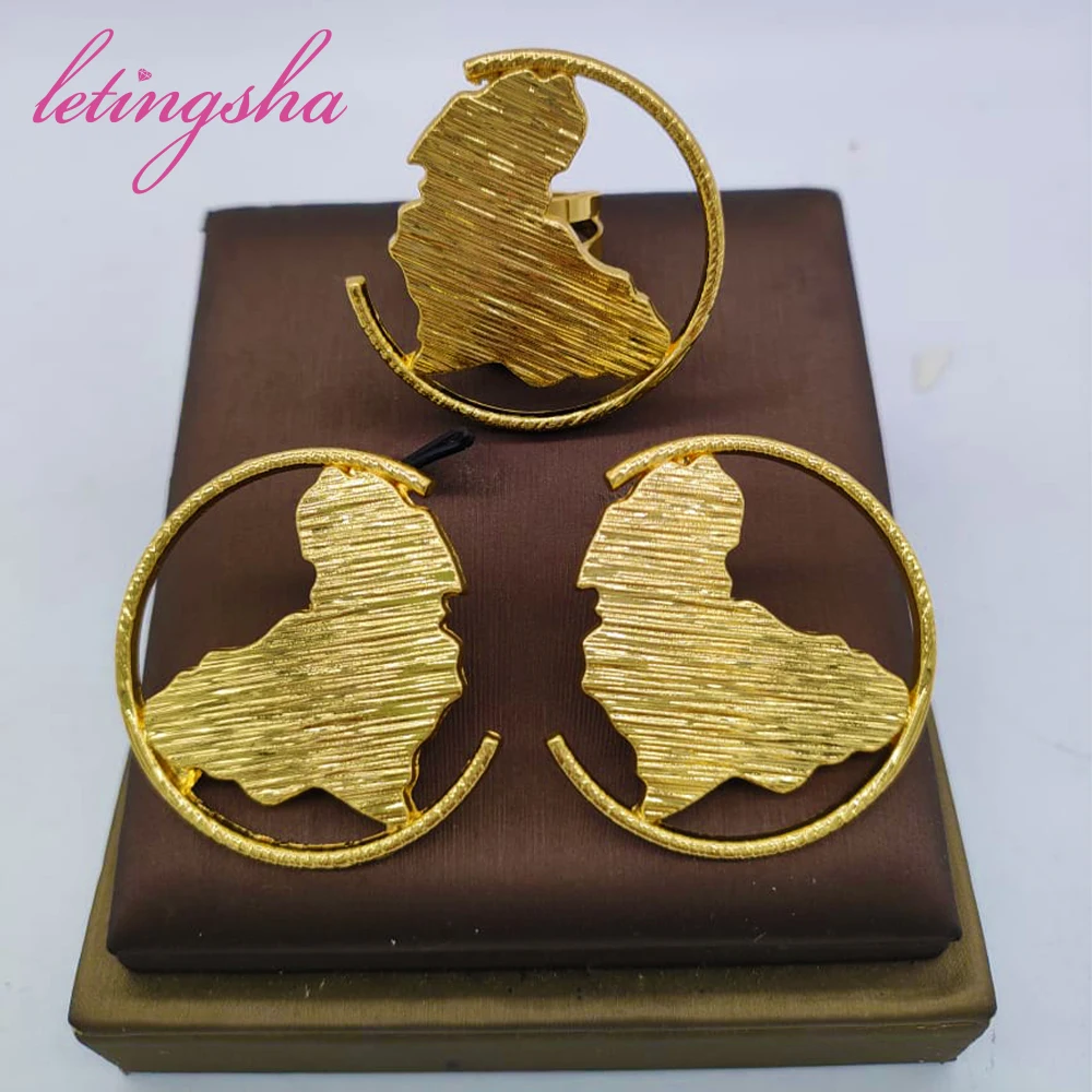 Africa Map Design Earrings Ring Set for Women Ethiopian 18K Gold Plated Jewelry Nigerian Bride Jewellery Wedding Party Gift
Africa Map Design Earrings Ring Set for Women Ethiopian 18K Gold Plated Jewelry Nigerian Bride Jewellery Wedding Party Gift