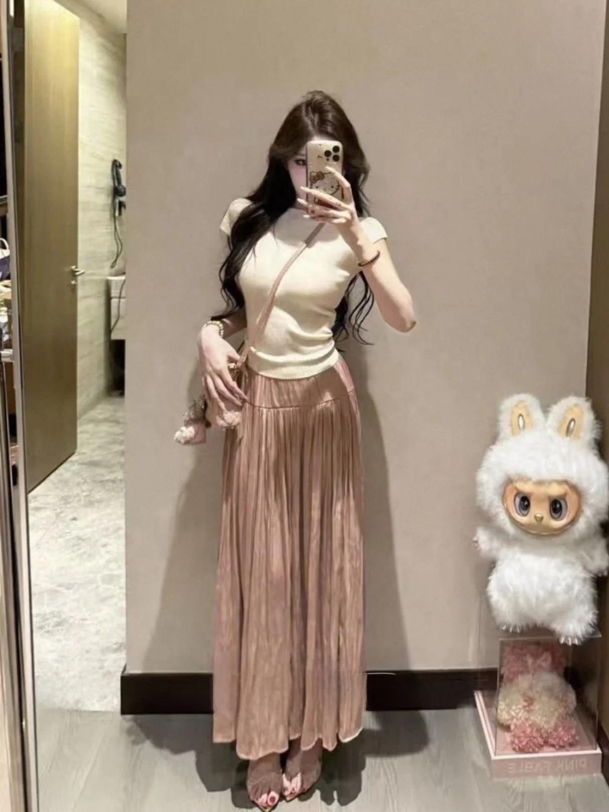 Girls Pink Gauze Skirt Slimming A-Line Long Skirt High Waist Pleated Half Body Skirt Spring Summer Fashion Casual Skirt
Girls Pink Gauze Skirt Slimming A-Line Long Skirt High Waist Pleated Half Body Skirt Spring Summer Fashion Casual Skirt