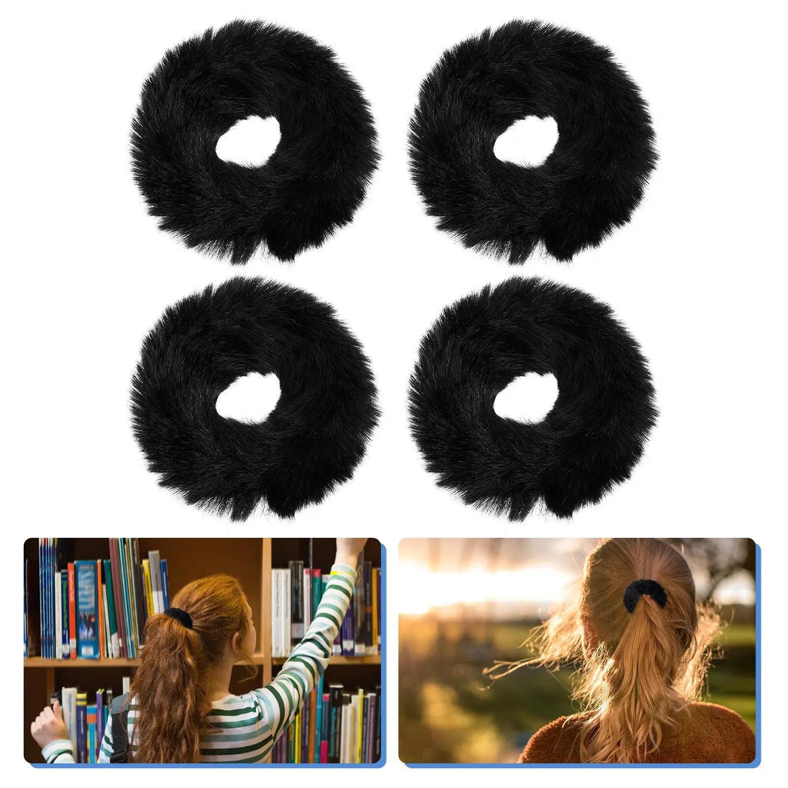 Набор из 4 пушистых резинок для волос (скранчи) для женщин: для вечеринок, свадеб, дней рождения, спорта
Набор из 4 пушистых резинок для волос (скранчи) для женщин: для вечеринок, свадеб, дней рождения, спорта