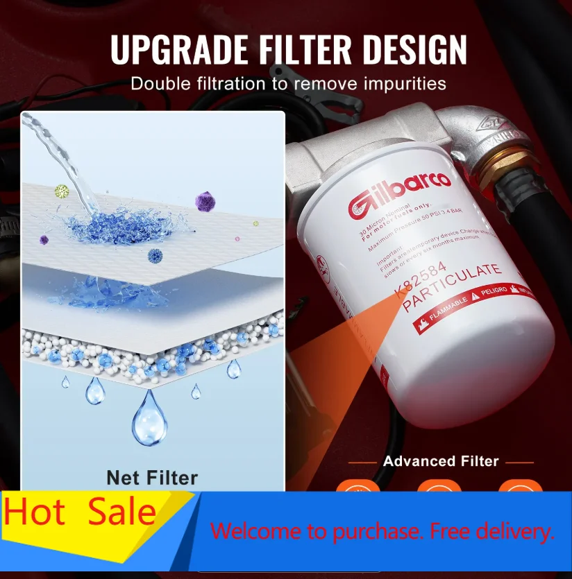 48 Gallon, 10.6GPM Flow Rate, Diesel Fuel Tank with 12V Electric Transfer Pump, 13.1ft Hose, Auto Fueling Nozzle
48 Gallon, 10.6GPM Flow Rate, Diesel Fuel Tank with 12V Electric Transfer Pump, 13.1ft Hose, Auto Fueling Nozzle
