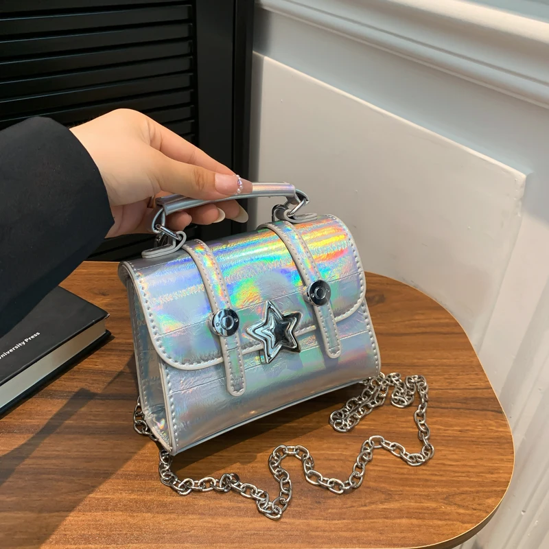 Super Cool Laser Color Glossy PU Small Square Shoulder & Crossbody Bags Solid Hasp Hot Trendy Fashion Women's Handbags 2025 New
Super Cool Laser Color Glossy PU Small Square Shoulder & Crossbody Bags Solid Hasp Hot Trendy Fashion Women's Handbags 2025 New