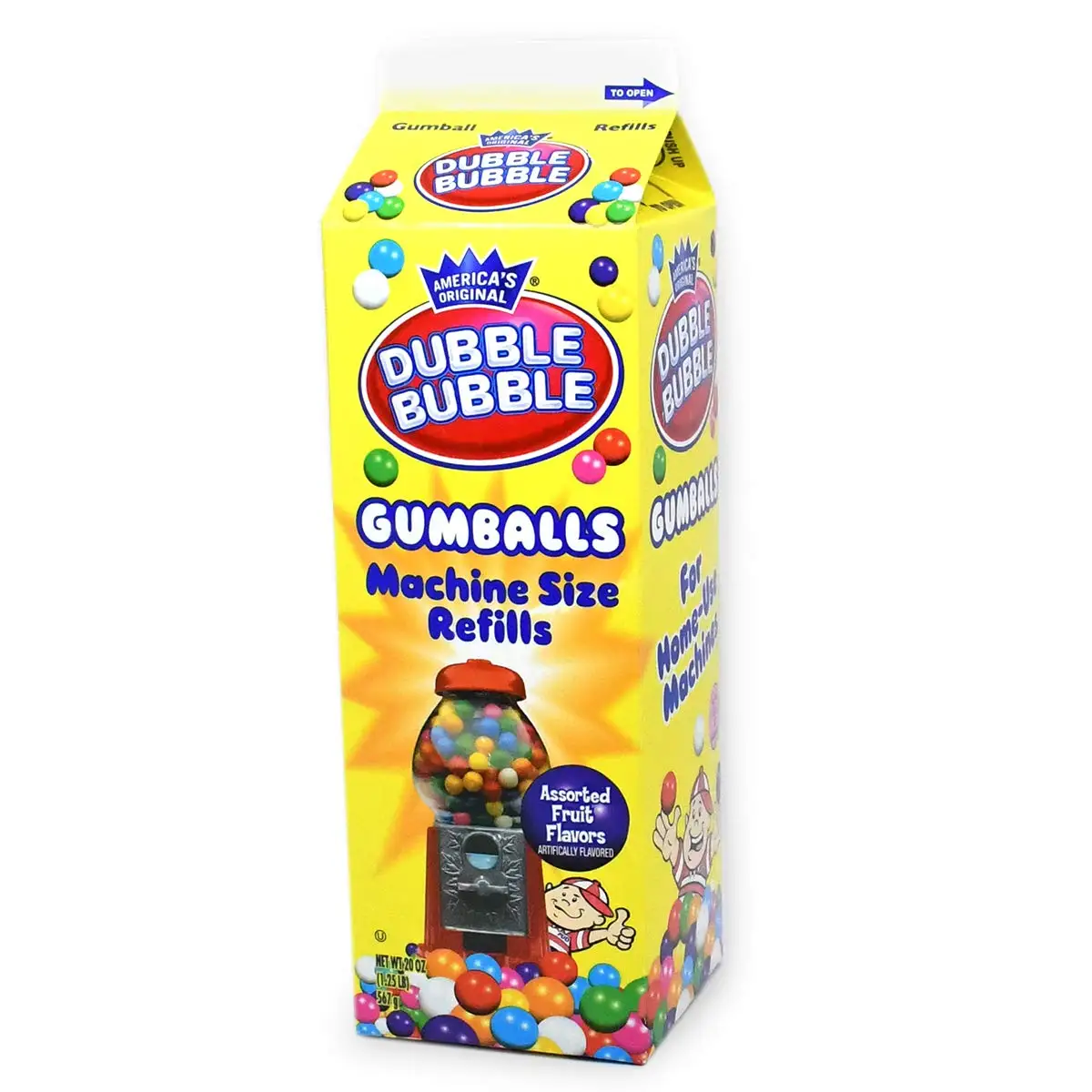 Assorted Fruit Flavored Gumballs Refill - 0.625 Inch Mini Bubblegum Balls for Candy Dispenser - 20 oz
Assorted Fruit Flavored Gumballs Refill - 0.625 Inch Mini Bubblegum Balls for Candy Dispenser - 20 oz