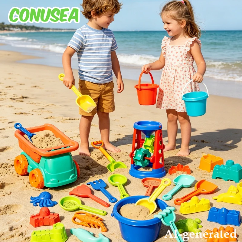 31 Piece Sand Play Set Beach Toys Accessories Tools Items Outdoor Water Play Shovels Digging Carts bucket Games for Baby Kids
31 Piece Sand Play Set Beach Toys Accessories Tools Items Outdoor Water Play Shovels Digging Carts bucket Games for Baby Kids