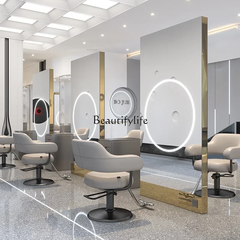 Barber Shop Mirror Hair Cutting Mirror with Light Single-Sided Double-Sided Full Body Floor
Barber Shop Mirror Hair Cutting Mirror with Light Single-Sided Double-Sided Full Body Floor