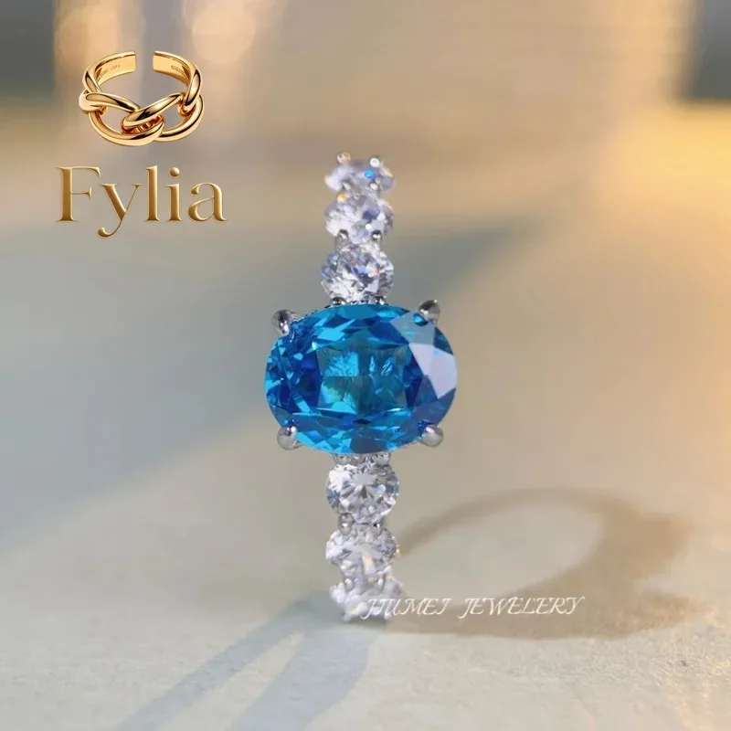 Fylia Jewelry Luxury Solid Platinum PT950 Women's Blue Green Diamond Ring 3 karat Moissanite Ring
Fylia Jewelry Luxury Solid Platinum PT950 Women's Blue Green Diamond Ring 3 karat Moissanite Ring