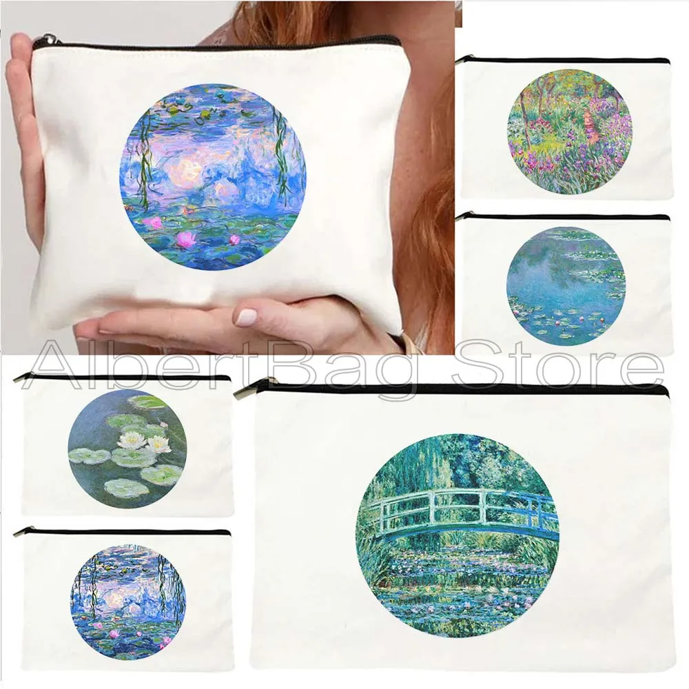 The Iris Garden Water Lilies Claude Monet Painting Gift White Clematis Seine Spring Cosmetic Makeup Toilet Bag Pencil Case Pouch
The Iris Garden Water Lilies Claude Monet Painting Gift White Clematis Seine Spring Cosmetic Makeup Toilet Bag Pencil Case Pouch