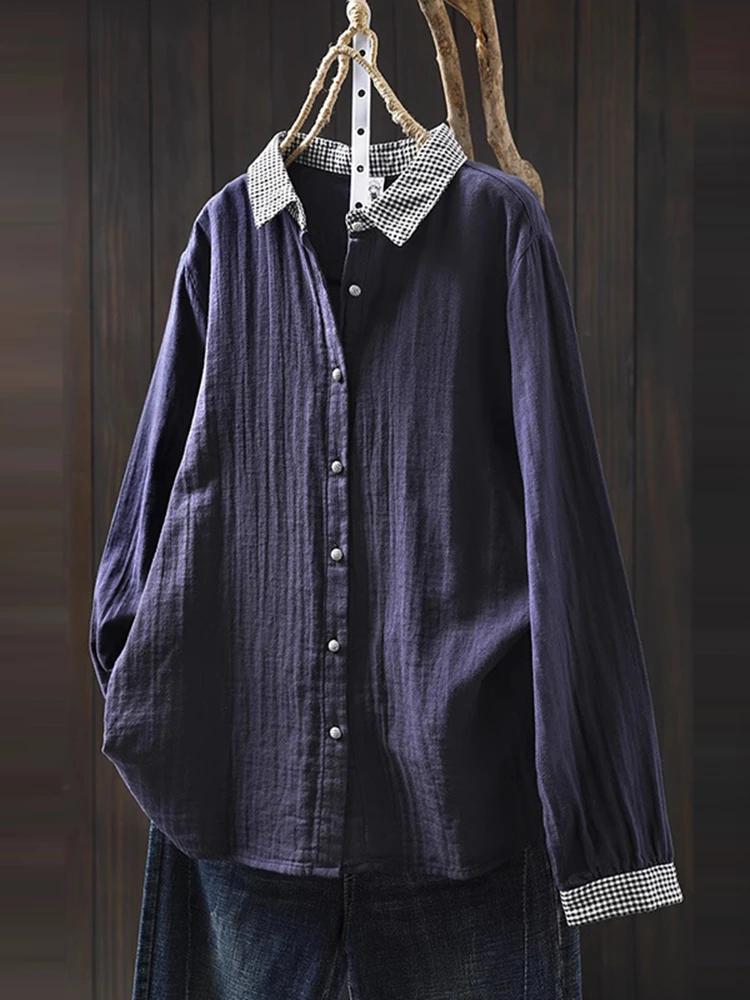 100% Cotton Women Long Sleeve Casual Shirt New Arrival 2025 Spring Simple Style Solid Color Loose Female Tops Shirts M730
100% Cotton Women Long Sleeve Casual Shirt New Arrival 2025 Spring Simple Style Solid Color Loose Female Tops Shirts M730