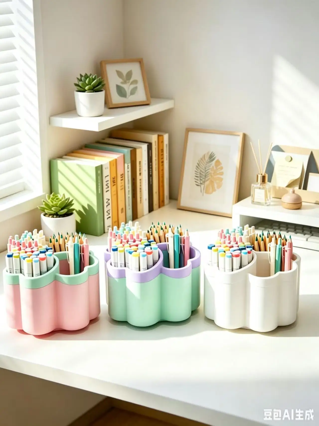 360° Rotating Pen Holder, Large Capacity Clover Shape Desk Organizer, Multifunctional Stationery Storage Box for Office
360° Rotating Pen Holder, Large Capacity Clover Shape Desk Organizer, Multifunctional Stationery Storage Box for Office
