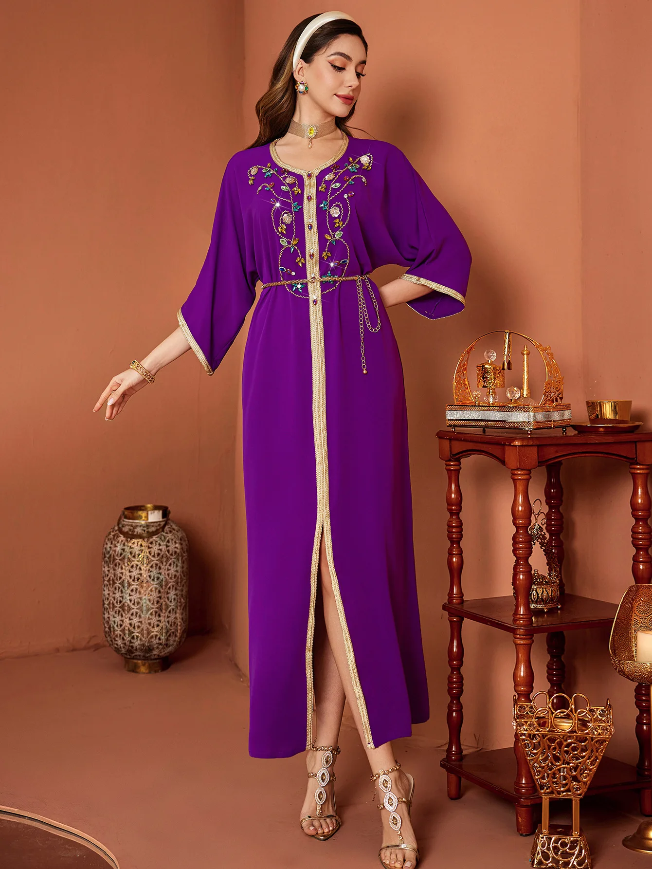 Eid Muslim Dress Women Abaya Diamond V Neck Long Dresses Party Caftan Jalabiya Ramadan Dubai Arab Long Robe 2025 Vestidos Largos
Eid Muslim Dress Women Abaya Diamond V Neck Long Dresses Party Caftan Jalabiya Ramadan Dubai Arab Long Robe 2025 Vestidos Largos
